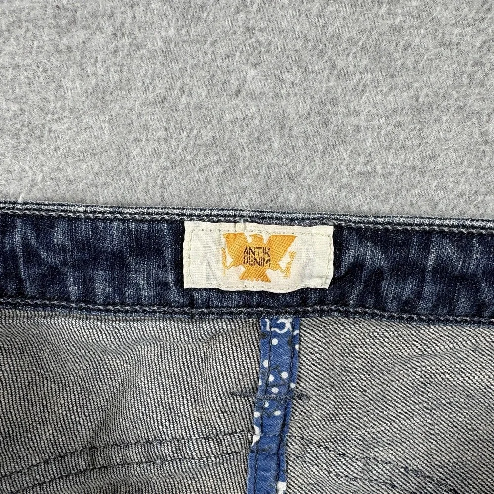 Antik Denim Womens Low Rise Cutoff Shorts 32 Distressed Embroidered Y2K Western